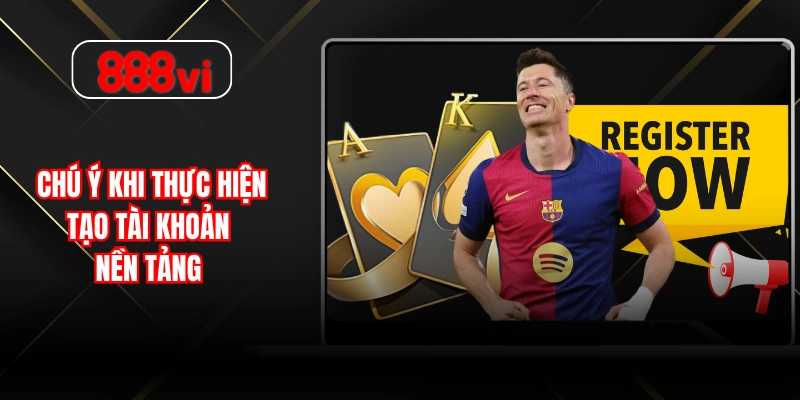 Chú ý khi thực hiện tạo tài khoản nền tảng 