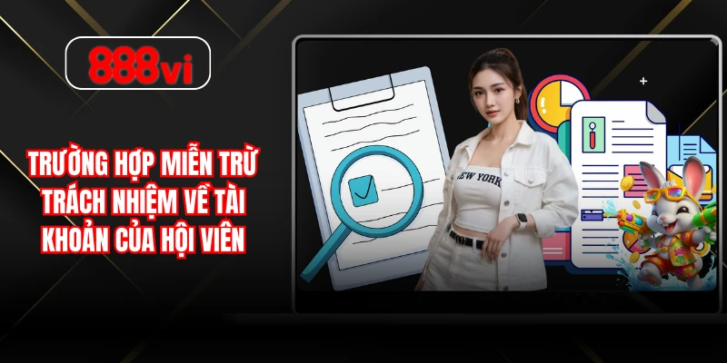 Trường hợp miễn trừ trách nhiệm về tài khoản của hội viên